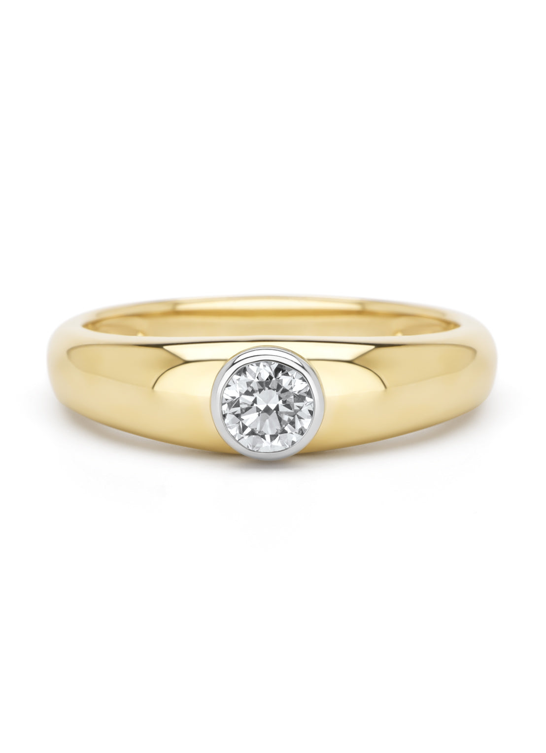 Gouden ring, 0.30 ct diamant, Solitair