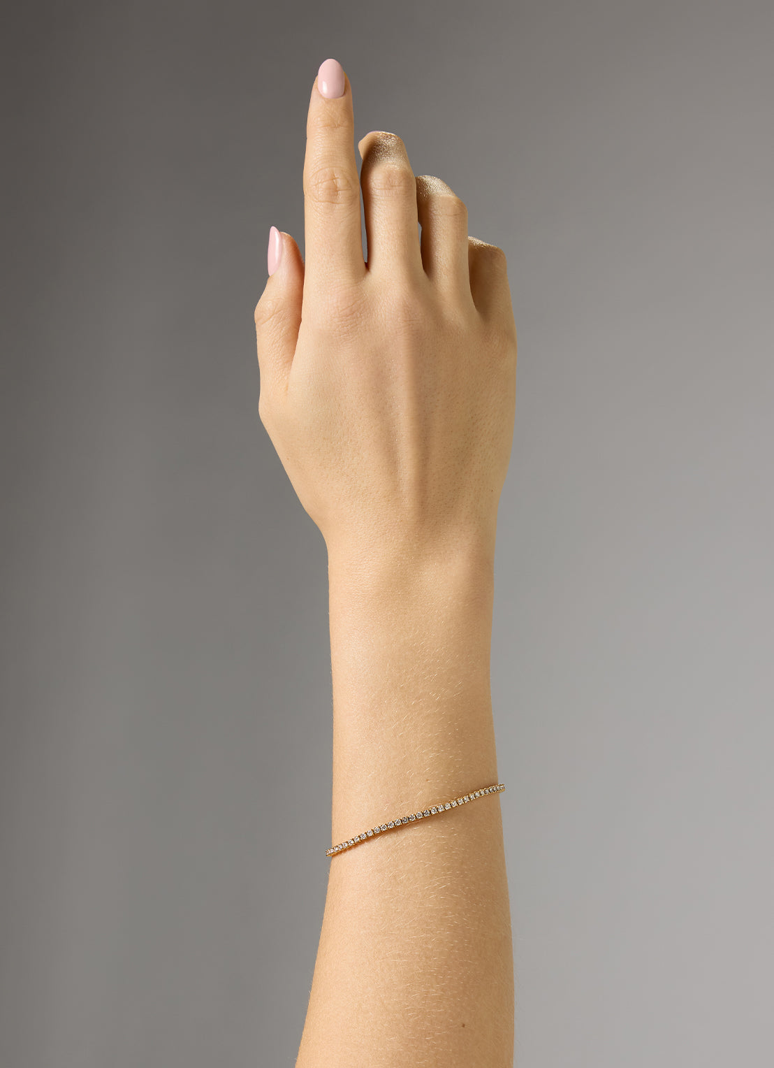 Geelgouden armband, 2.00 ct diamant, Tennis bracelet