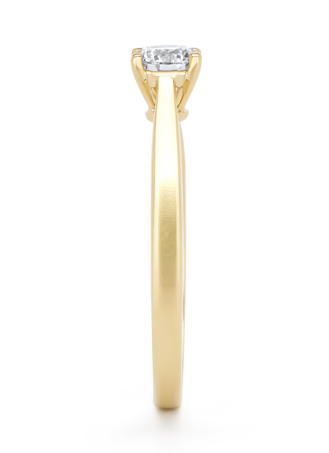 Yellow gold ring, 0.35 ct diamond, Solitaire