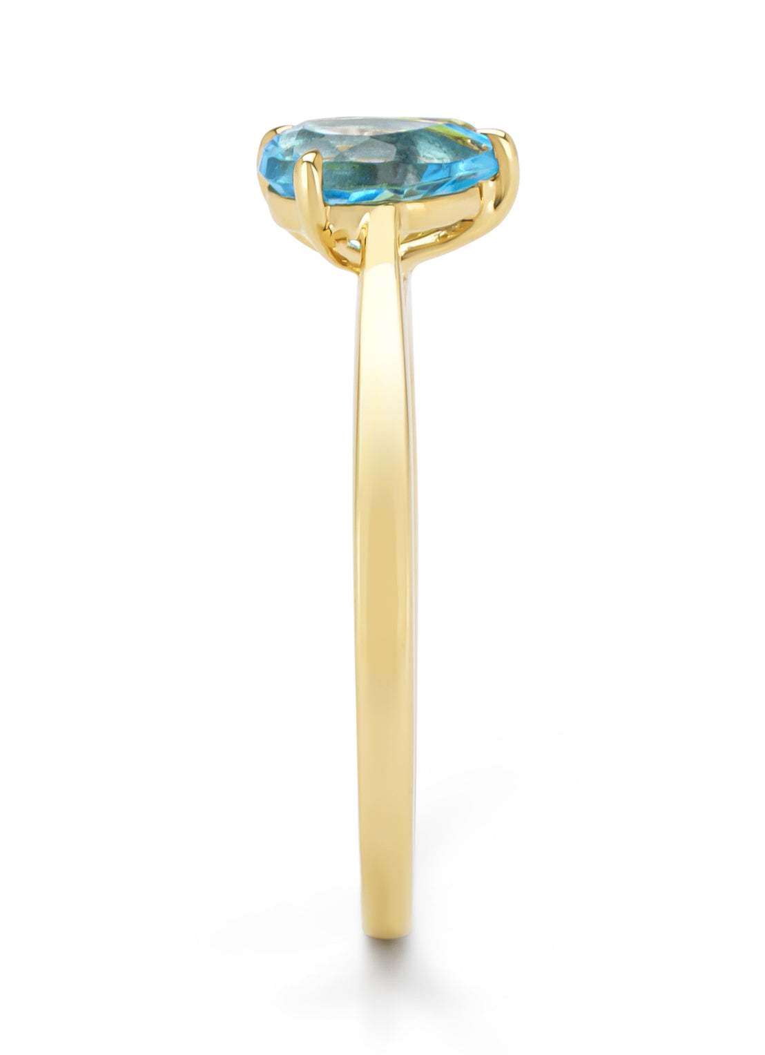 Geelgouden ring, 0.82 ct topaas, Toi et Moi