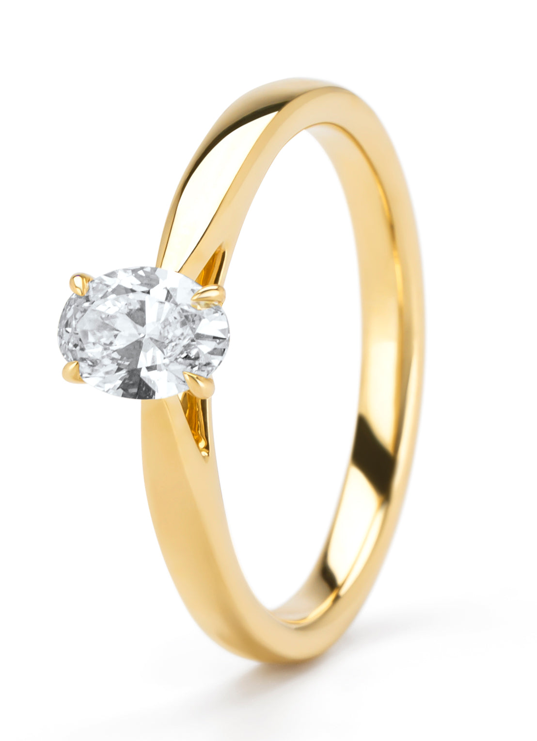 Geelgouden ring, 0.50 ct diamant, Perfect Match