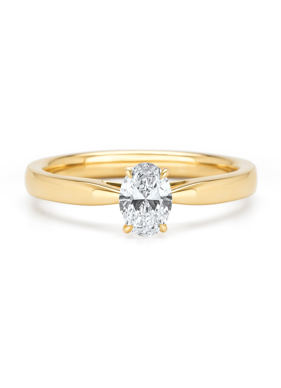 Geelgouden ring, 0.50 ct diamant, Perfect Match