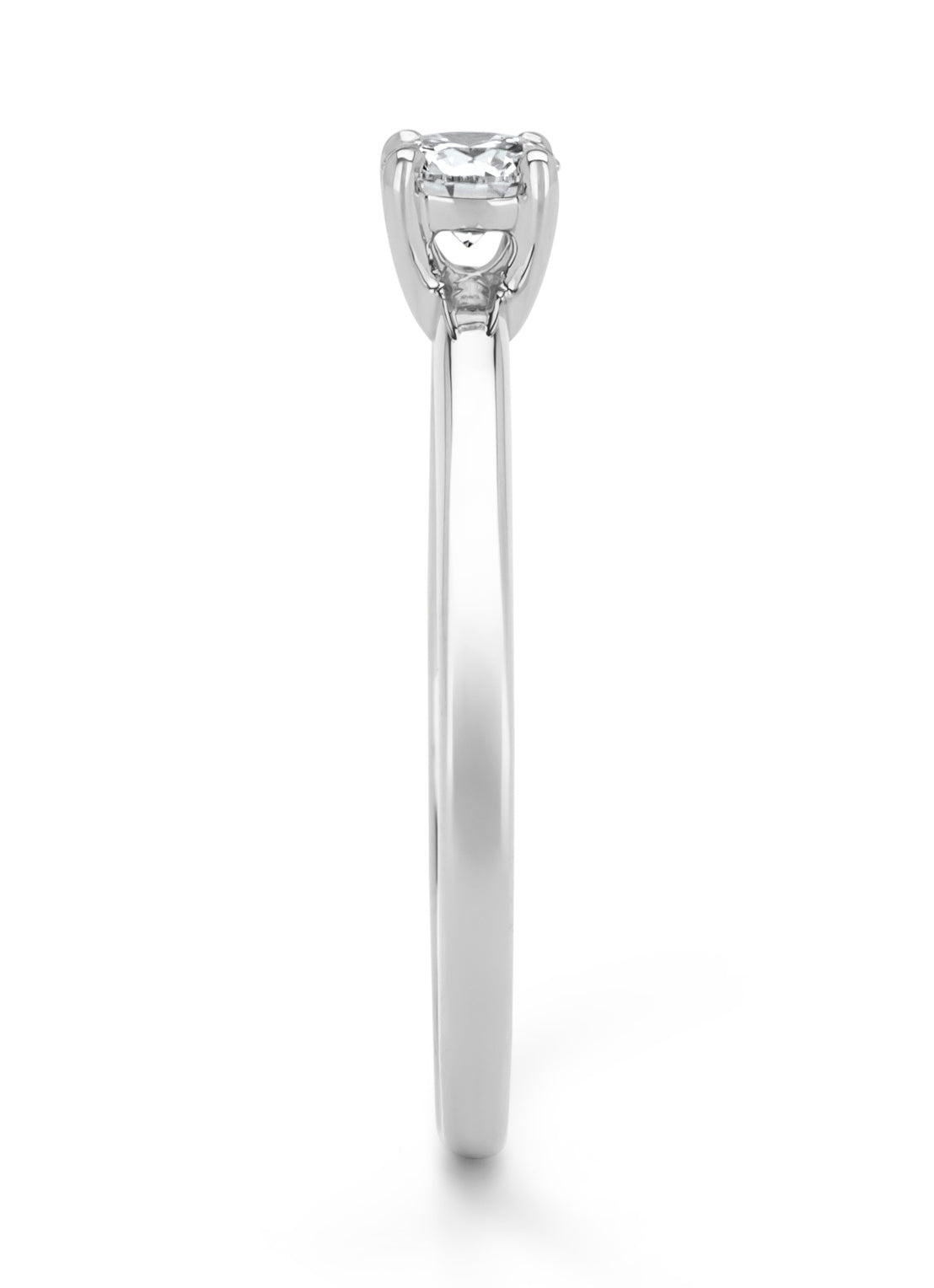 Witgouden ring, 0.25 ct diamant, Solitair