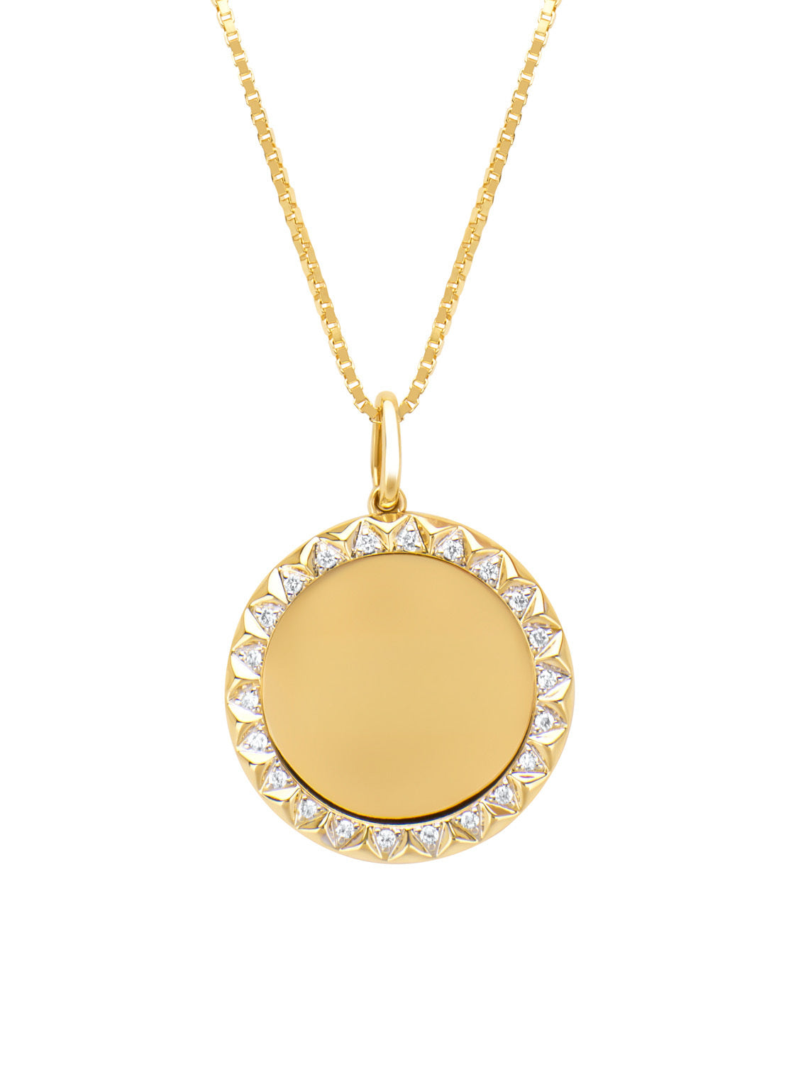 Geelgouden hanger, 0.09 ct diamant, Timeless Treasures