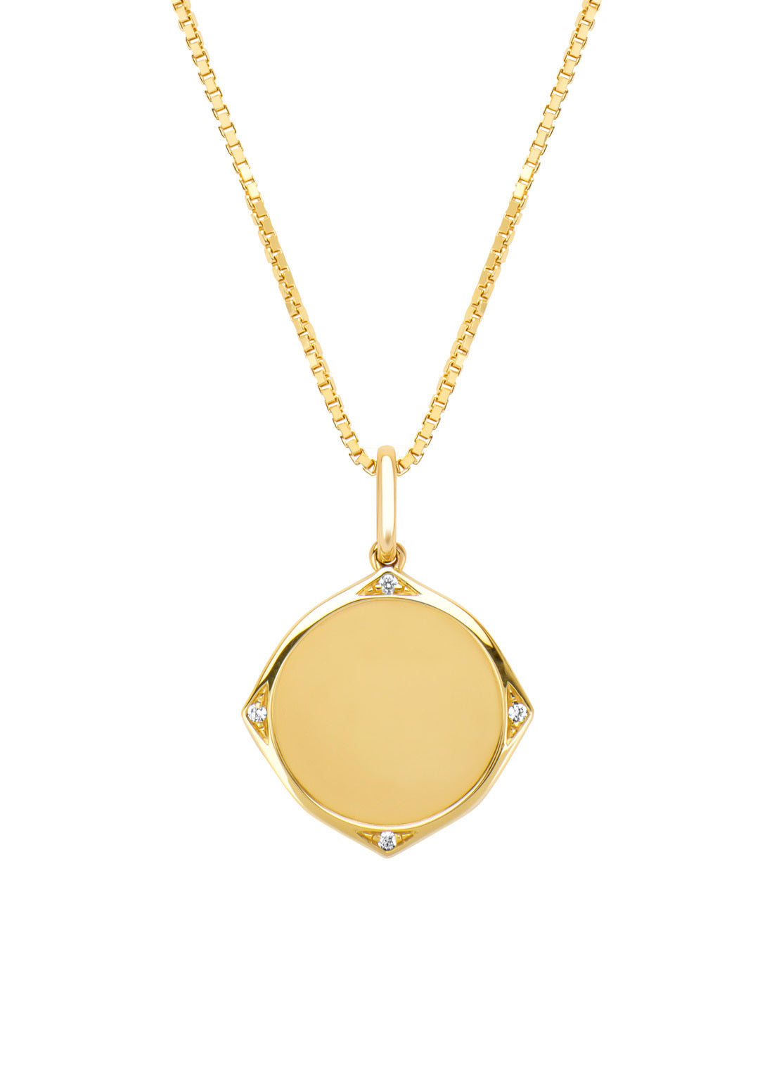 Geelgouden hanger, 0.02 ct diamant, Timeless Treasures