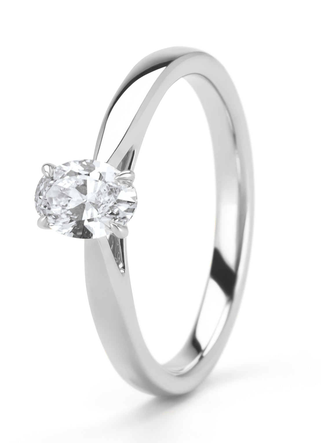 Witgouden ring, 0.50 ct diamant, Perfect Match
