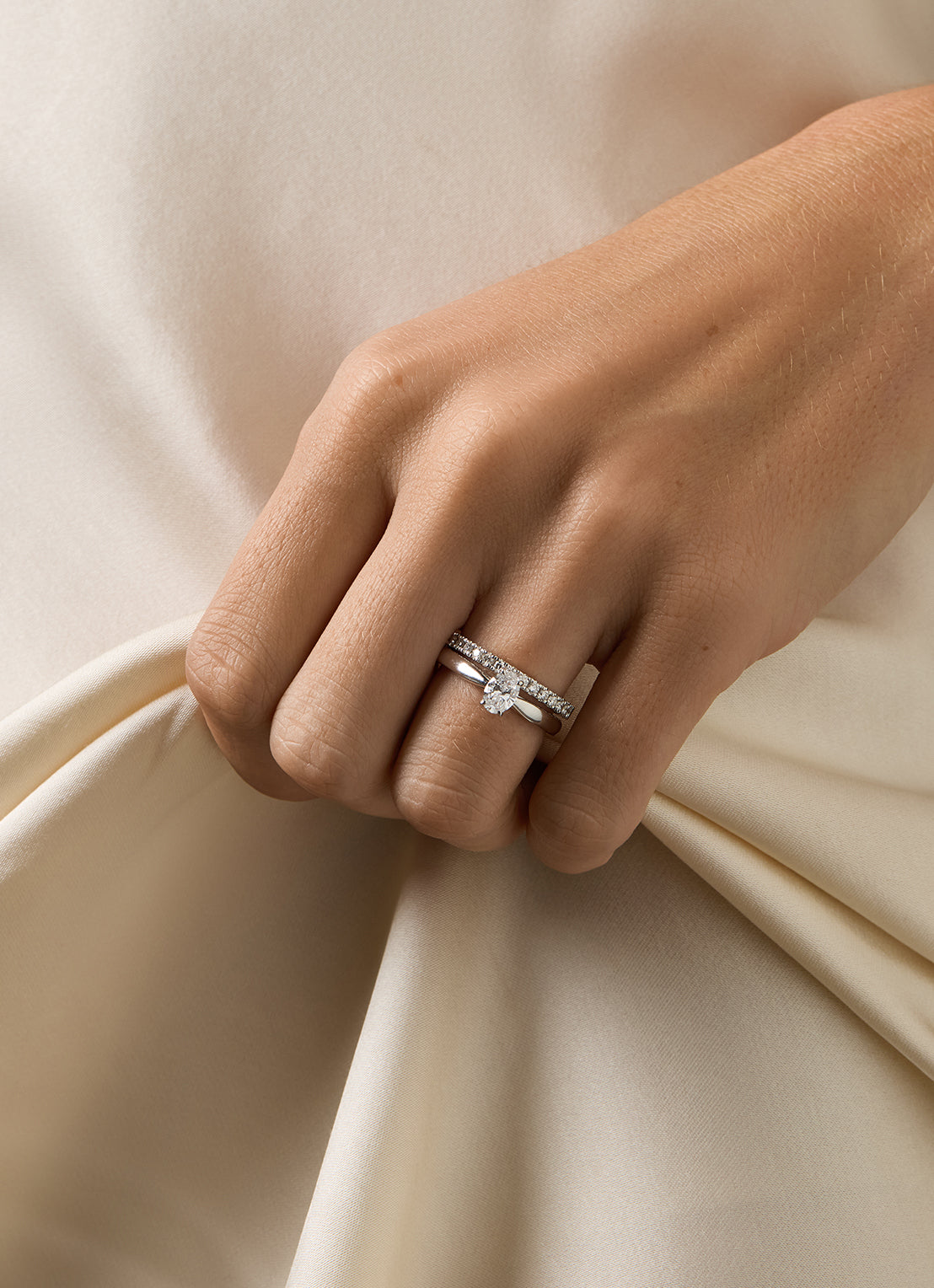 Witgouden ring, 0.50 ct diamant, Perfect Match