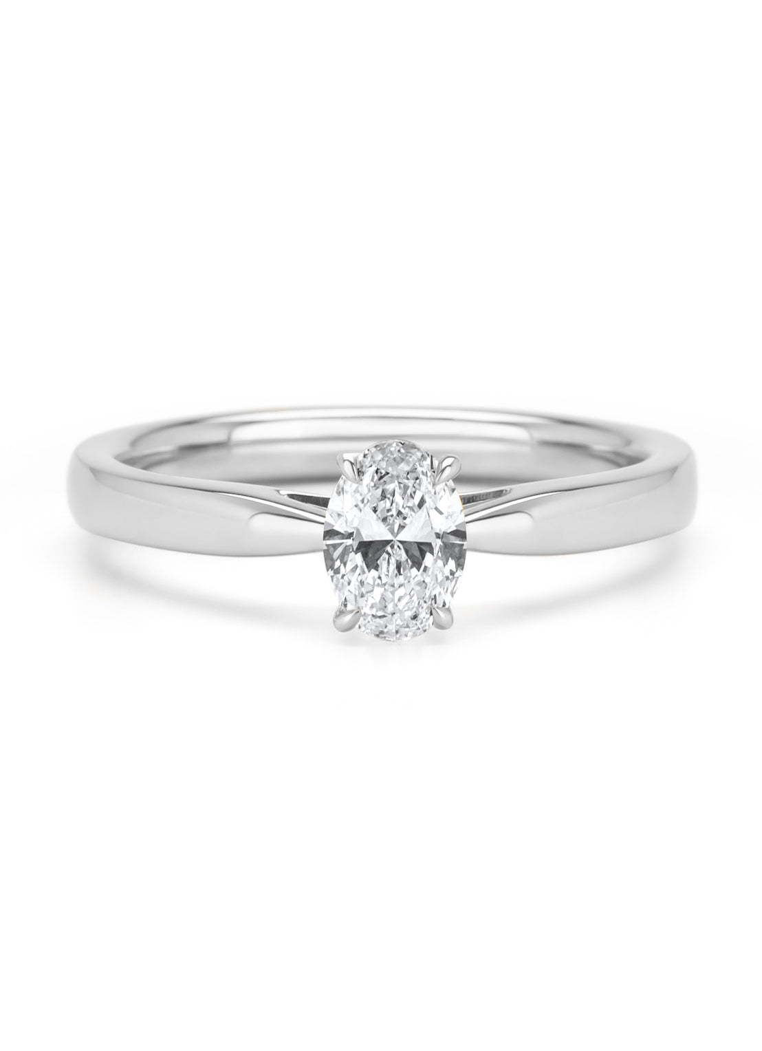 Witgouden ring, 0.50 ct diamant, Perfect Match