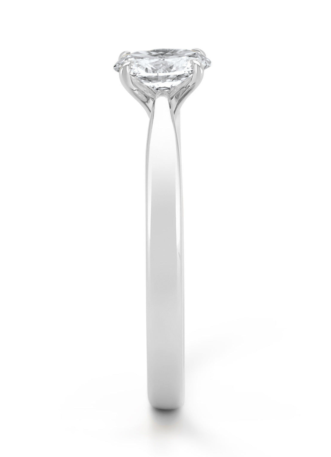 Witgouden ring, 0.50 ct diamant, Perfect Match