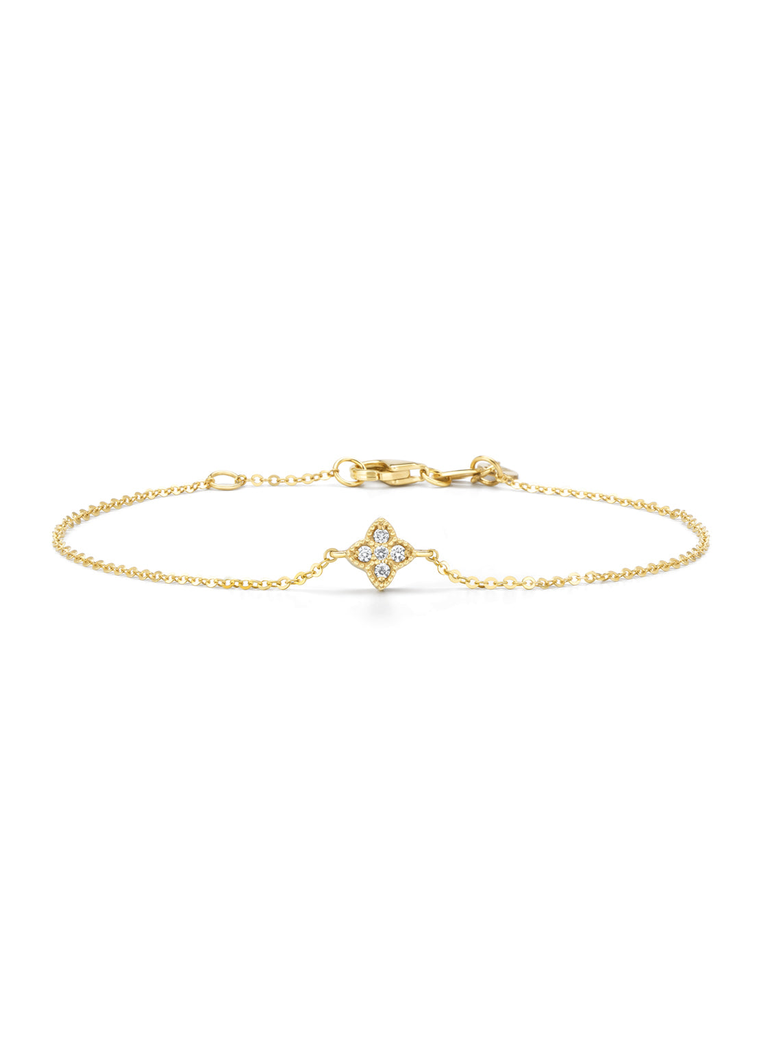 Yellow gold bracelet, 0.05 ct diamond, Empress