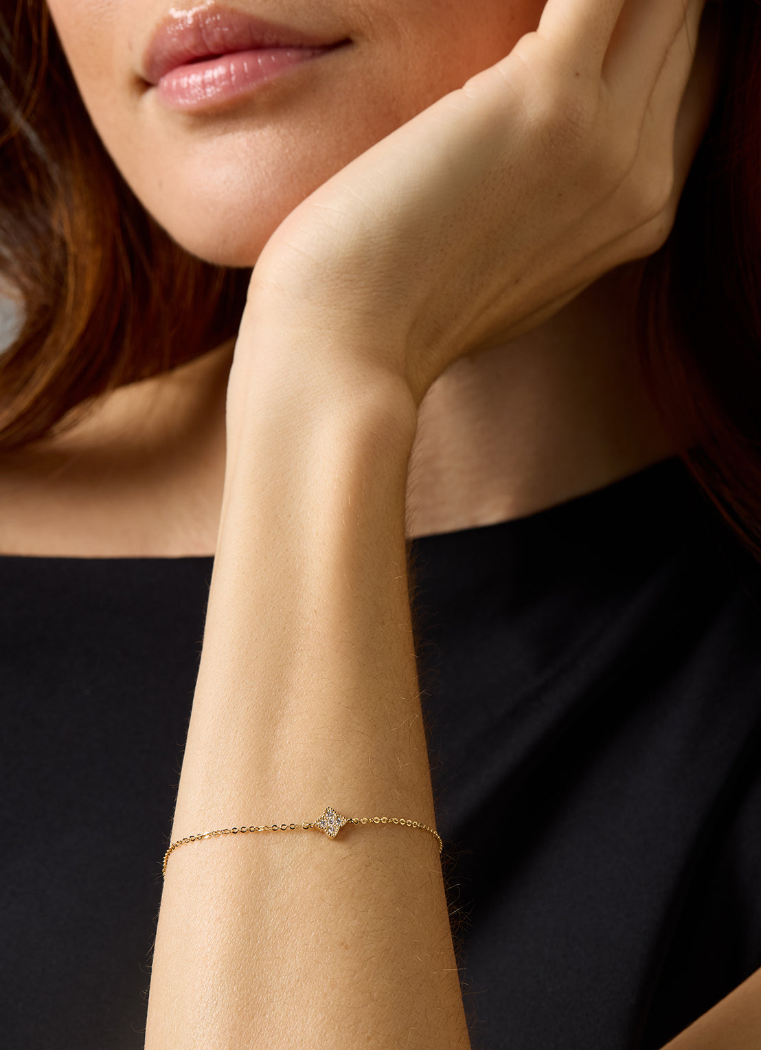 Geelgouden armband, 0.05 ct diamant, Empress