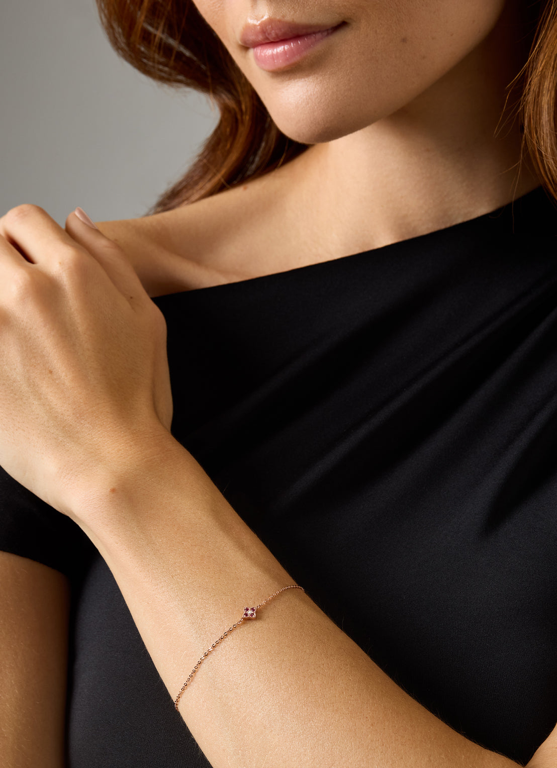 Roségouden armband, 0.05 ct robijn, Empress