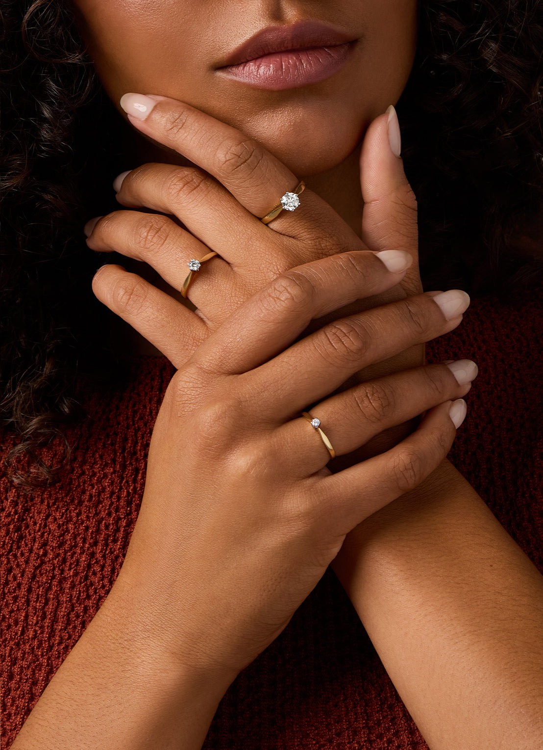 Geelgouden solitairring, 0.22 ct diamant, Groeibriljant