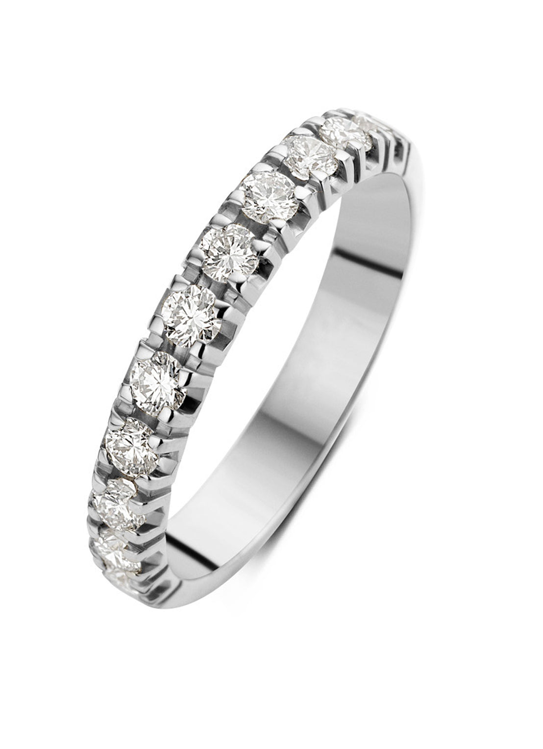 Witgouden alliance ring, 0.55 ct diamant, Groeibriljant