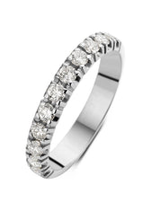 White gold alliance ring, 0.55 ct diamond, Groeibriljant