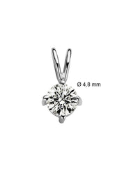 White gold pendant, 0.42 ct diamond, Groeibriljant