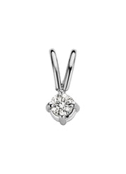 White gold pendant, 0.05 ct diamond, Groeibriljant