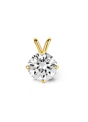 Yellow gold pendant, 0.57 ct diamond, Groeibriljant