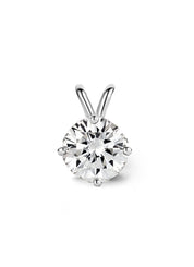 White gold pendant, 0.63 ct diamond, Groeibriljant