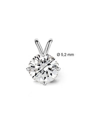 White gold pendant, 0.65 ct diamond, Groeibriljant