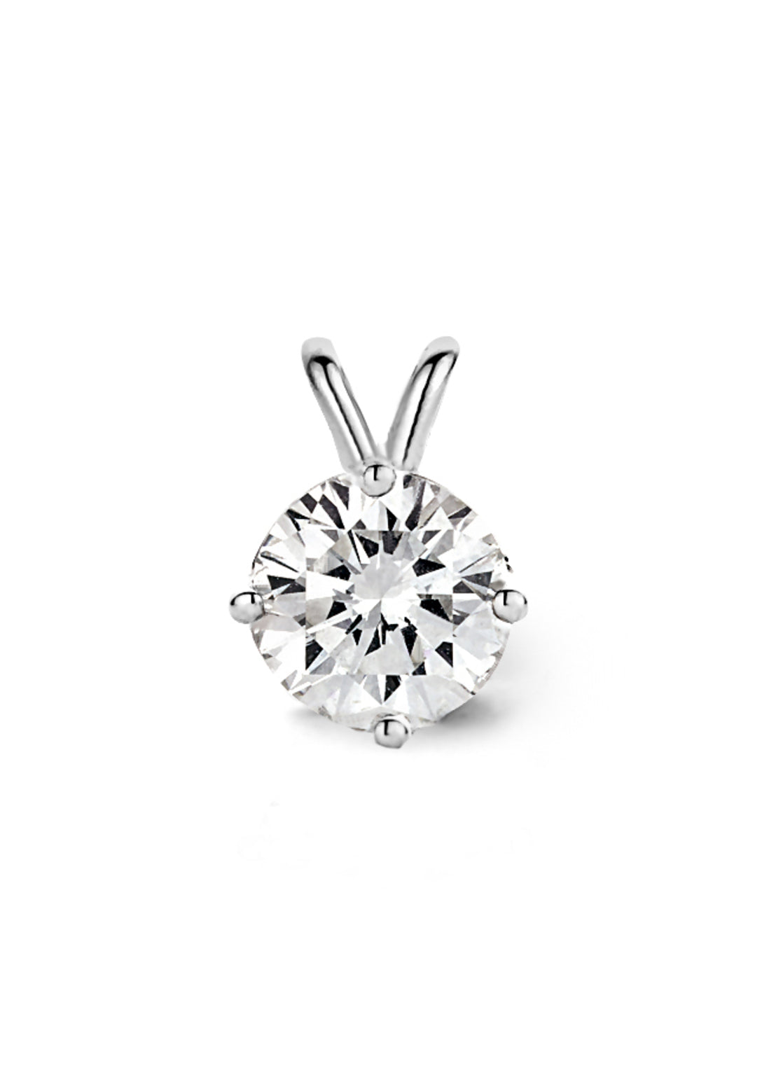 White gold pendant, 0.71 ct diamond, Groeibriljant