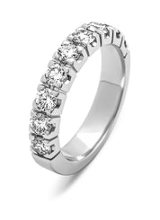 Witgouden alliance ring, 1.17 ct diamant, Groeibriljant