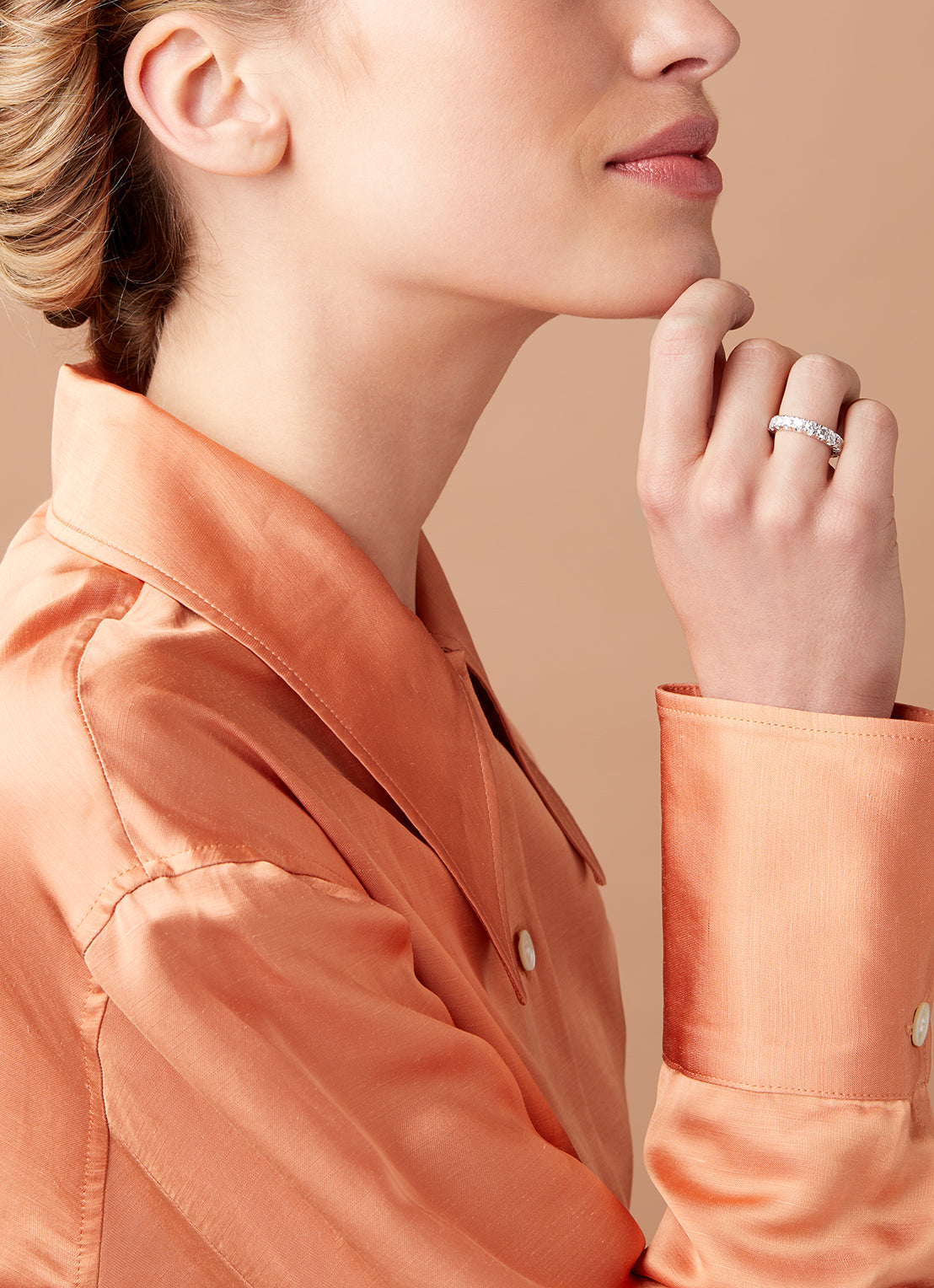 White gold Alliance Ring, 1.43 CT Diamond, Groeibriljant