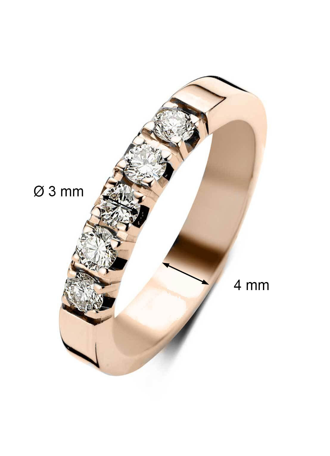 Roségouden Alliance Ring, 0.50 CT Diamond, Groeibriljant