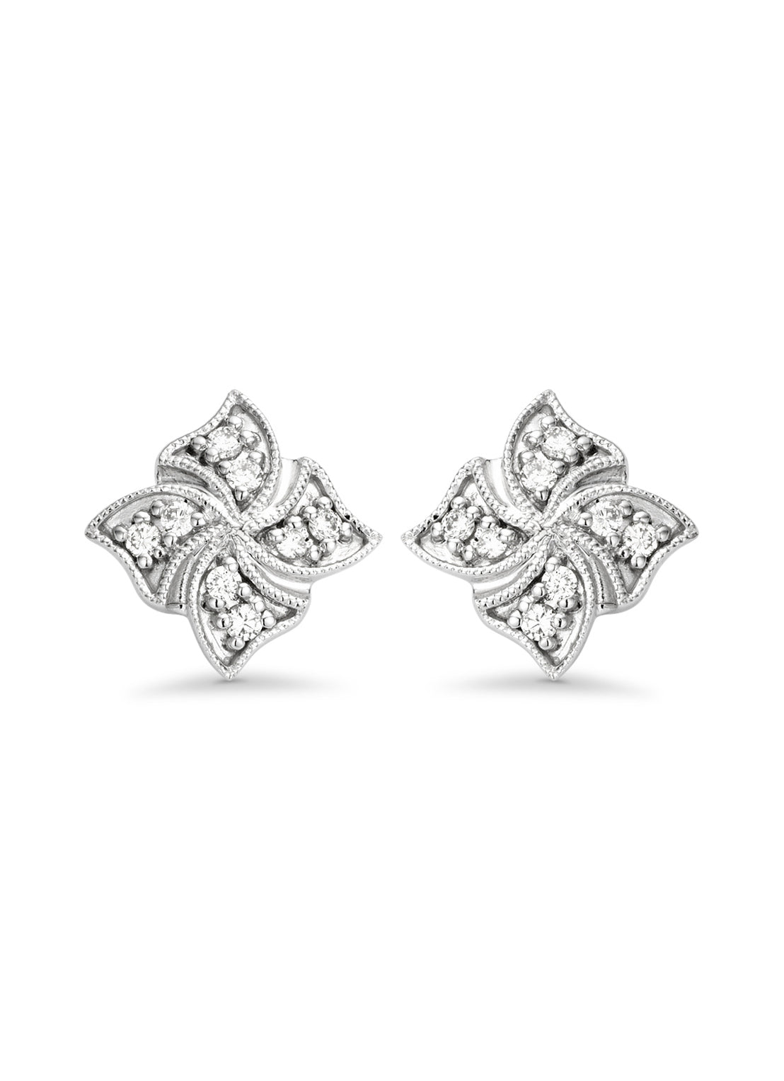 White gold ear jewelry, 0.17 CT Diamant, Since 1904