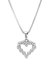 Witgouden hanger, 0.25 ct diamant, Hearts & Arrows
