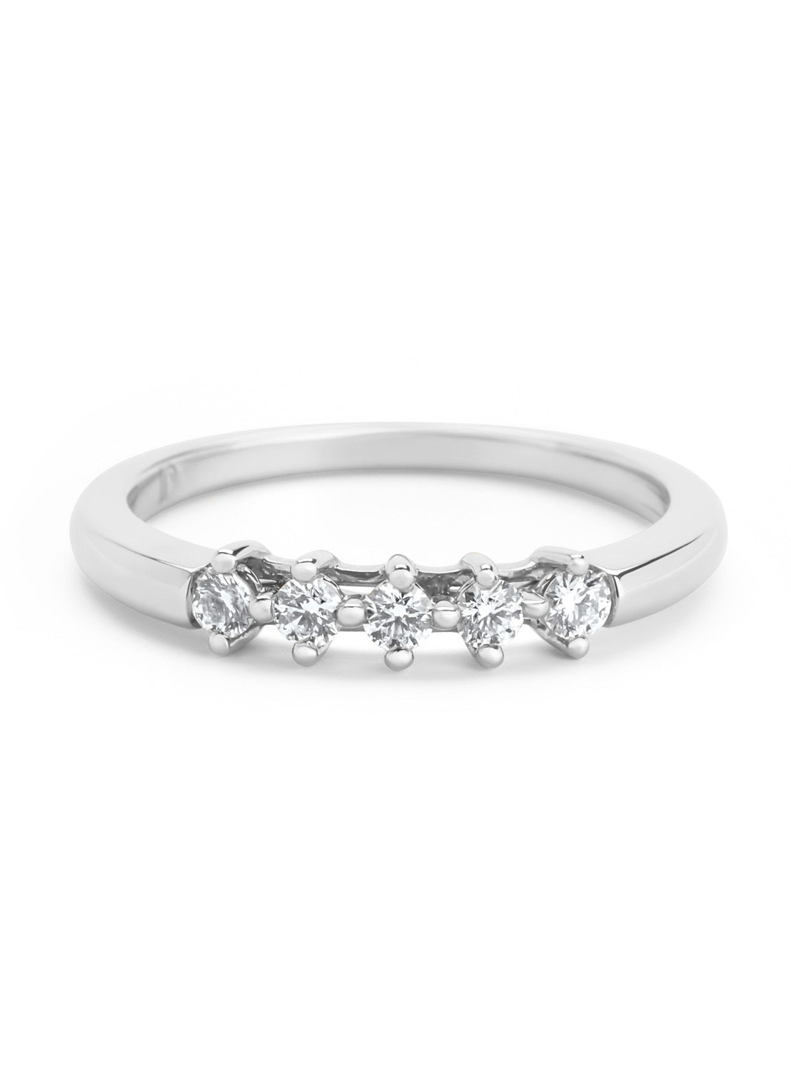 Witgouden ring, 0.25 ct diamant, Hearts & Arrows