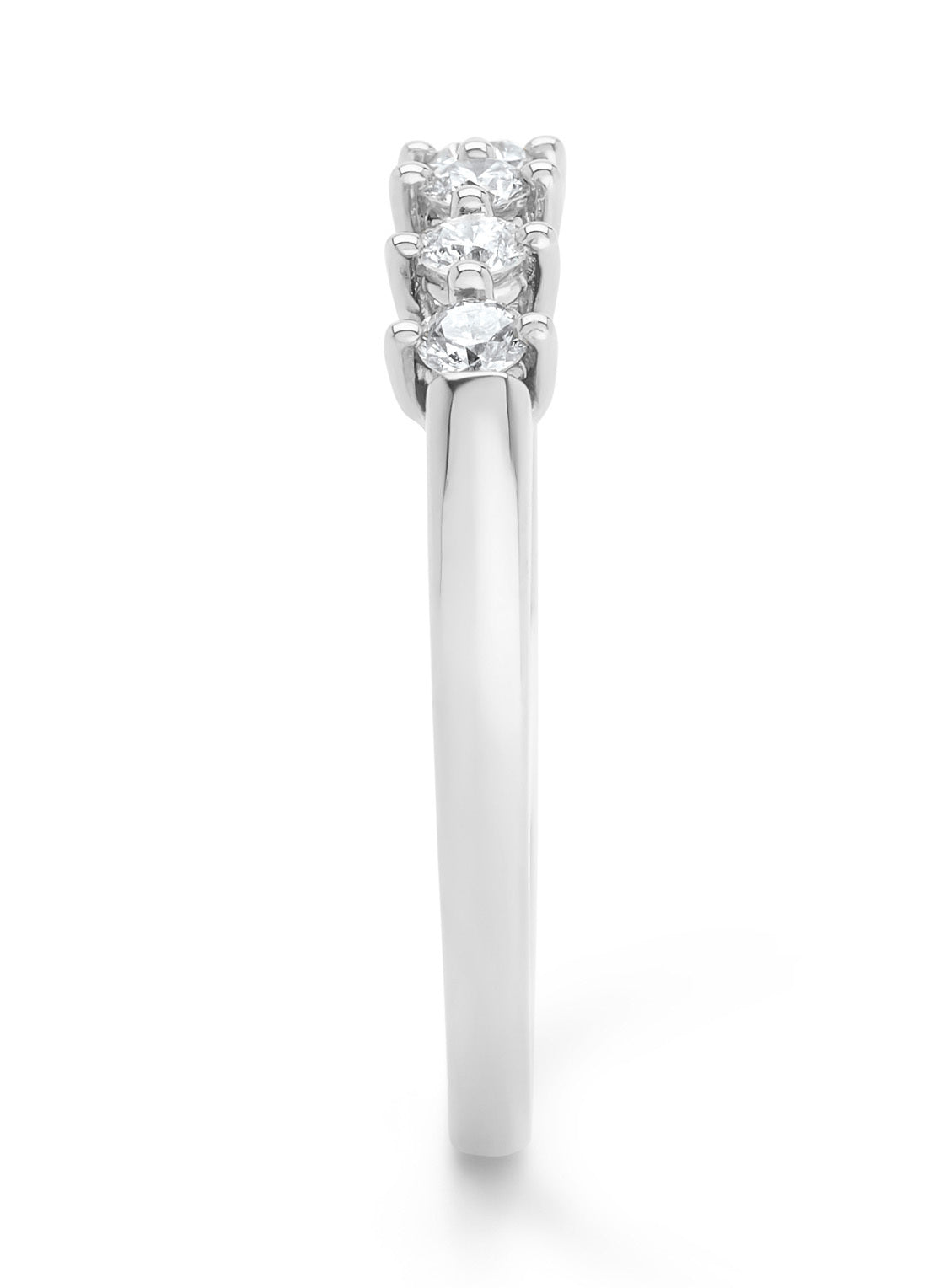 Witgouden ring, 0.25 ct diamant, Hearts & Arrows