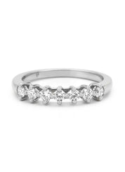 Witgouden ring, 0.35 ct diamant, Hearts & Arrows