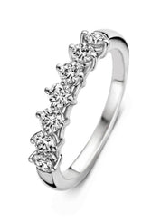 Witgouden ring, 0.70 ct diamant, Hearts & Arrows