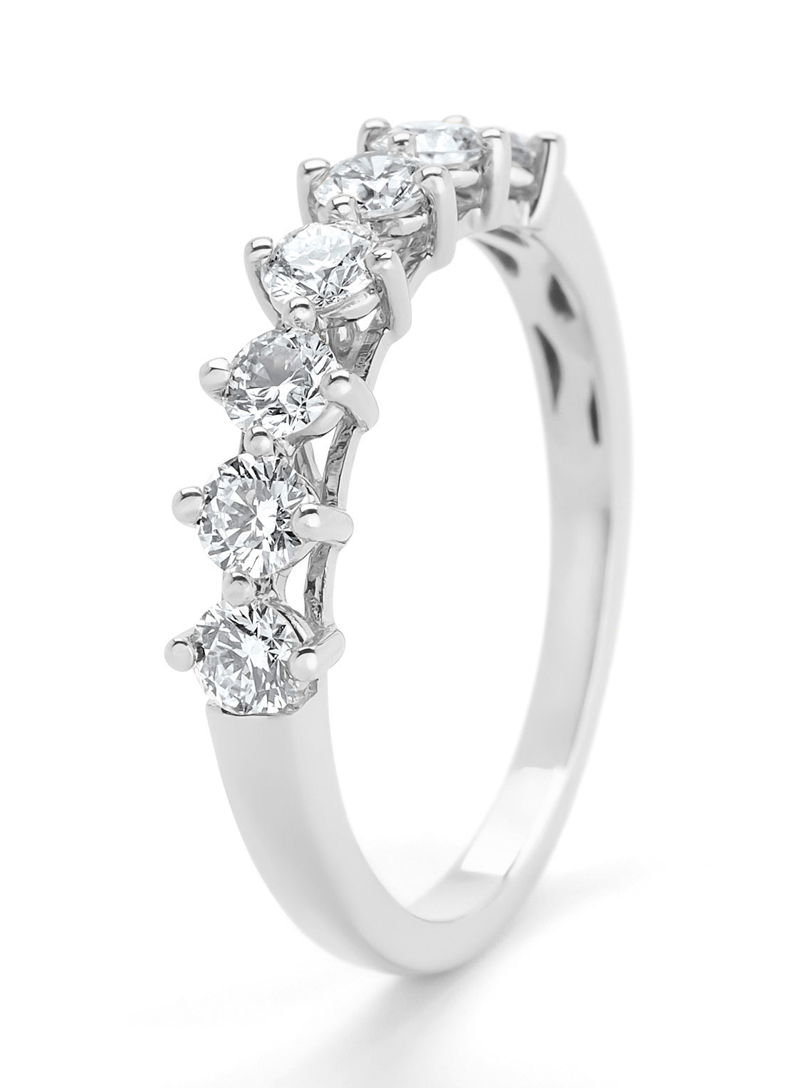 Witgouden ring, 0.70 ct diamant, Hearts & Arrows