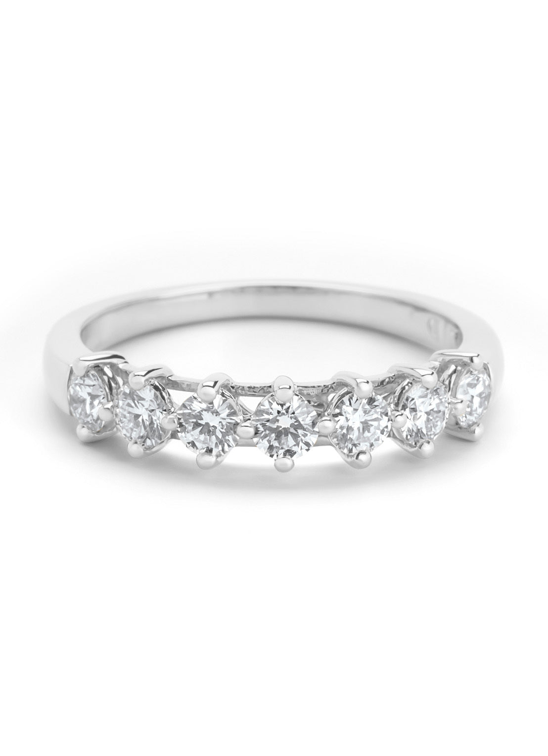 Witgouden ring, 0.70 ct diamant, Hearts & Arrows