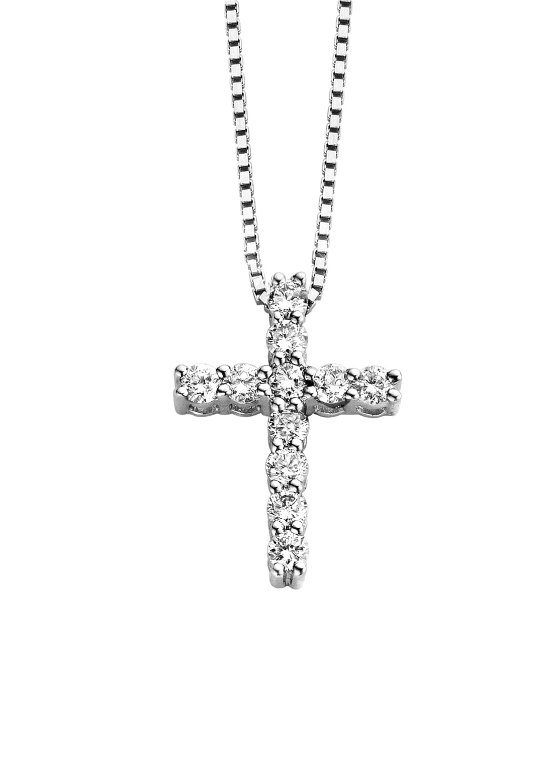 White gold pendant, 0.50 CT Diamant, Hearts & Arrows