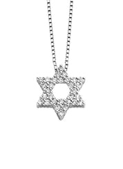 Witgouden hanger, 0.45 ct diamant, Hearts & Arrows