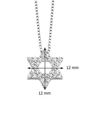 White gold pendant, 0.45 CT Diamant, Hearts & Arrows