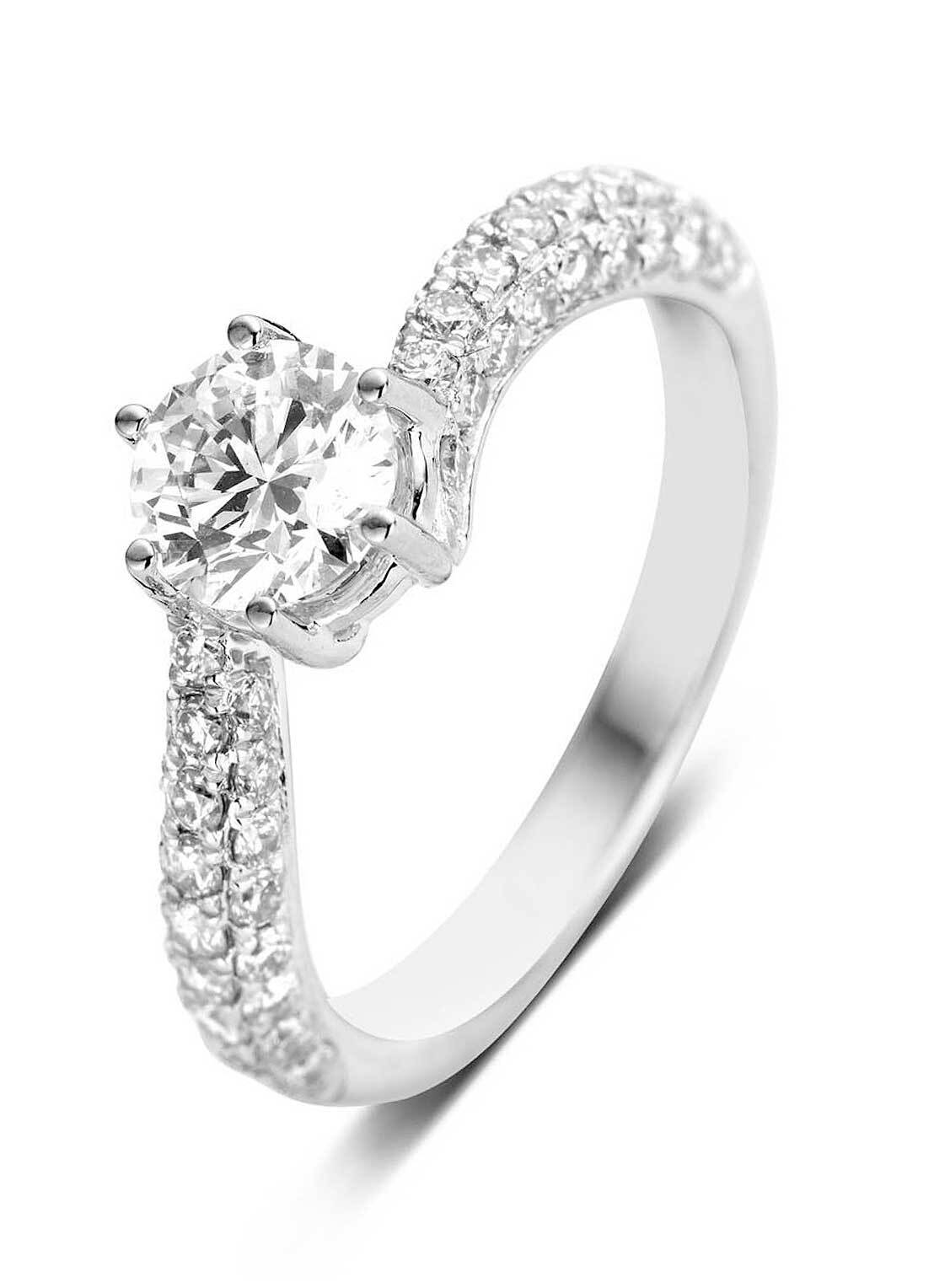 Ring, 1.48 ct diamant, Hearts & Arrows