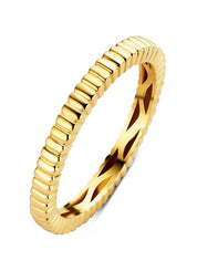 Yellow gold ring ensemble