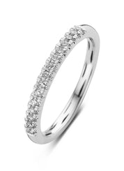 Witgouden ring, 0.18 ct diamant, Ensemble