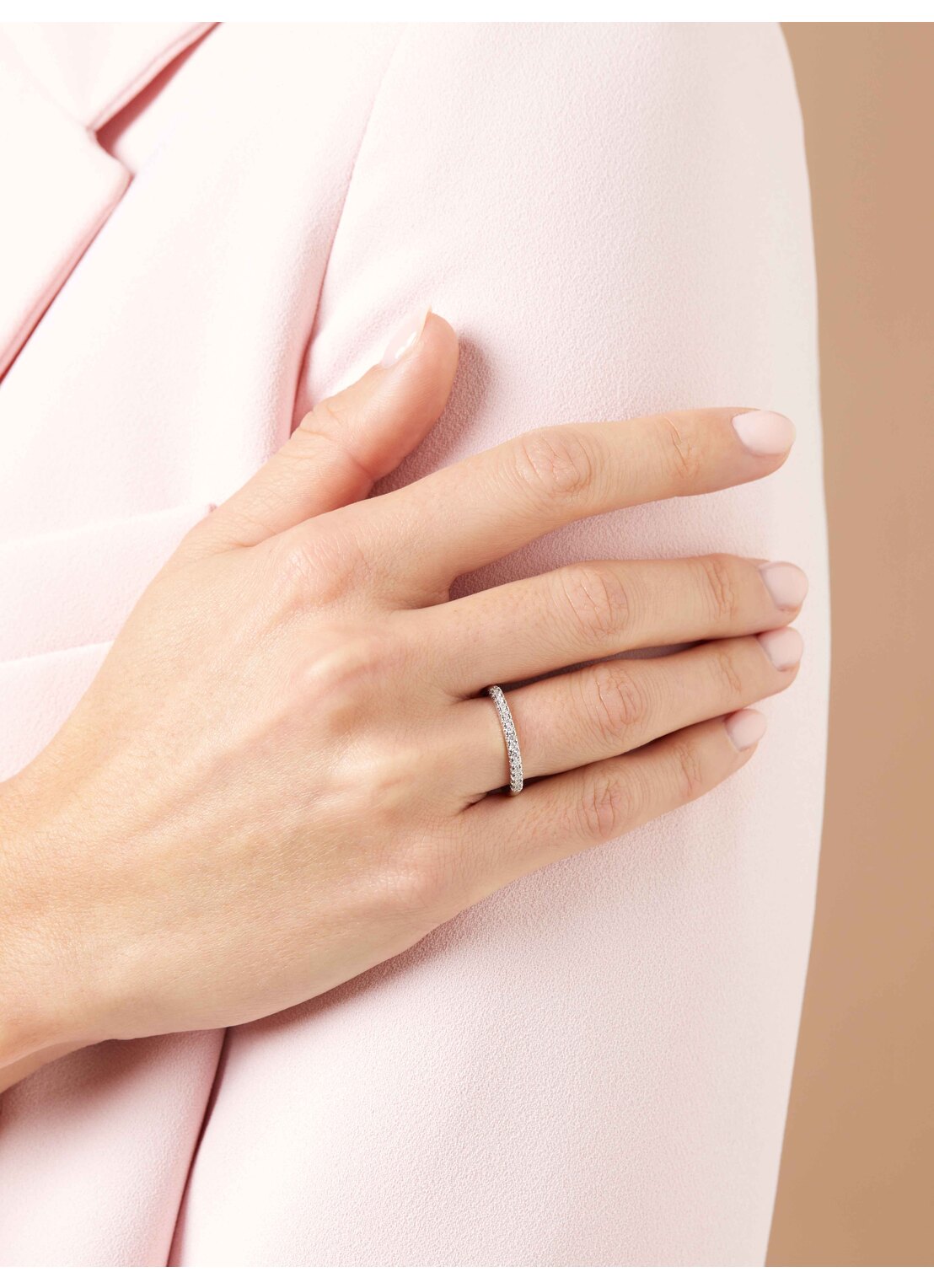 White gold ring, 0.18 ct diamond, Ensemble