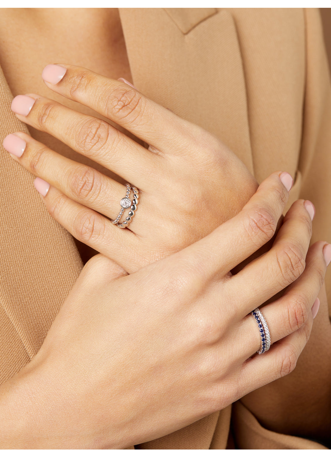 Witgouden ring Ensemble