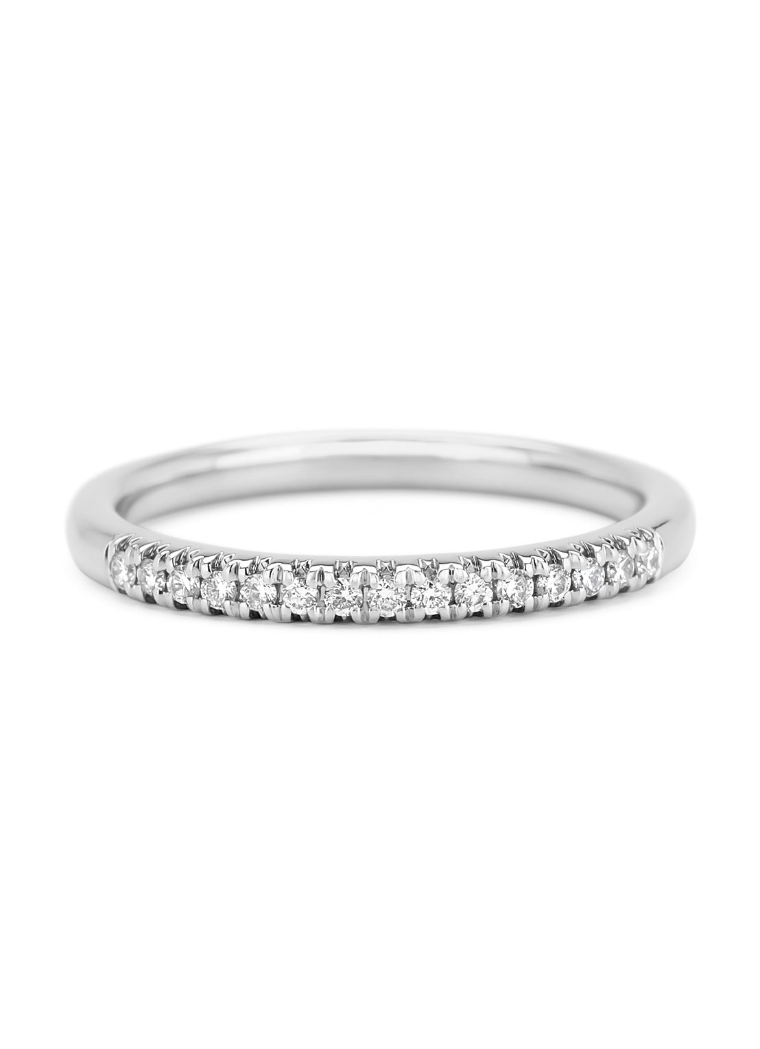 Witgouden ring, 0.14 ct diamant, Ensemble