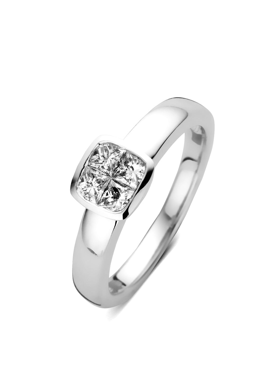 White gold ring, 0.52 ct diamond, Fourever