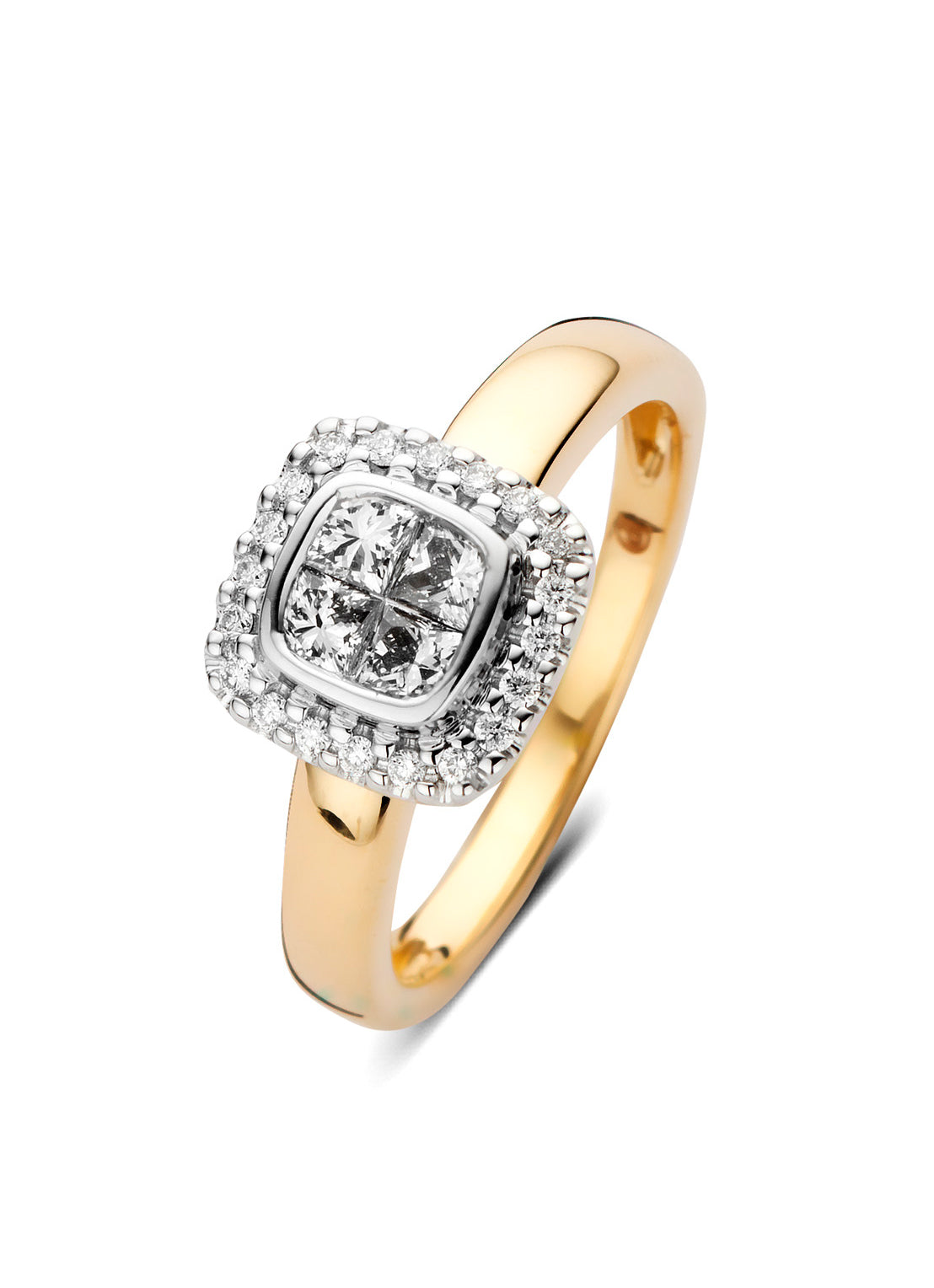Gouden ring, 0.56 ct diamant, Fourever