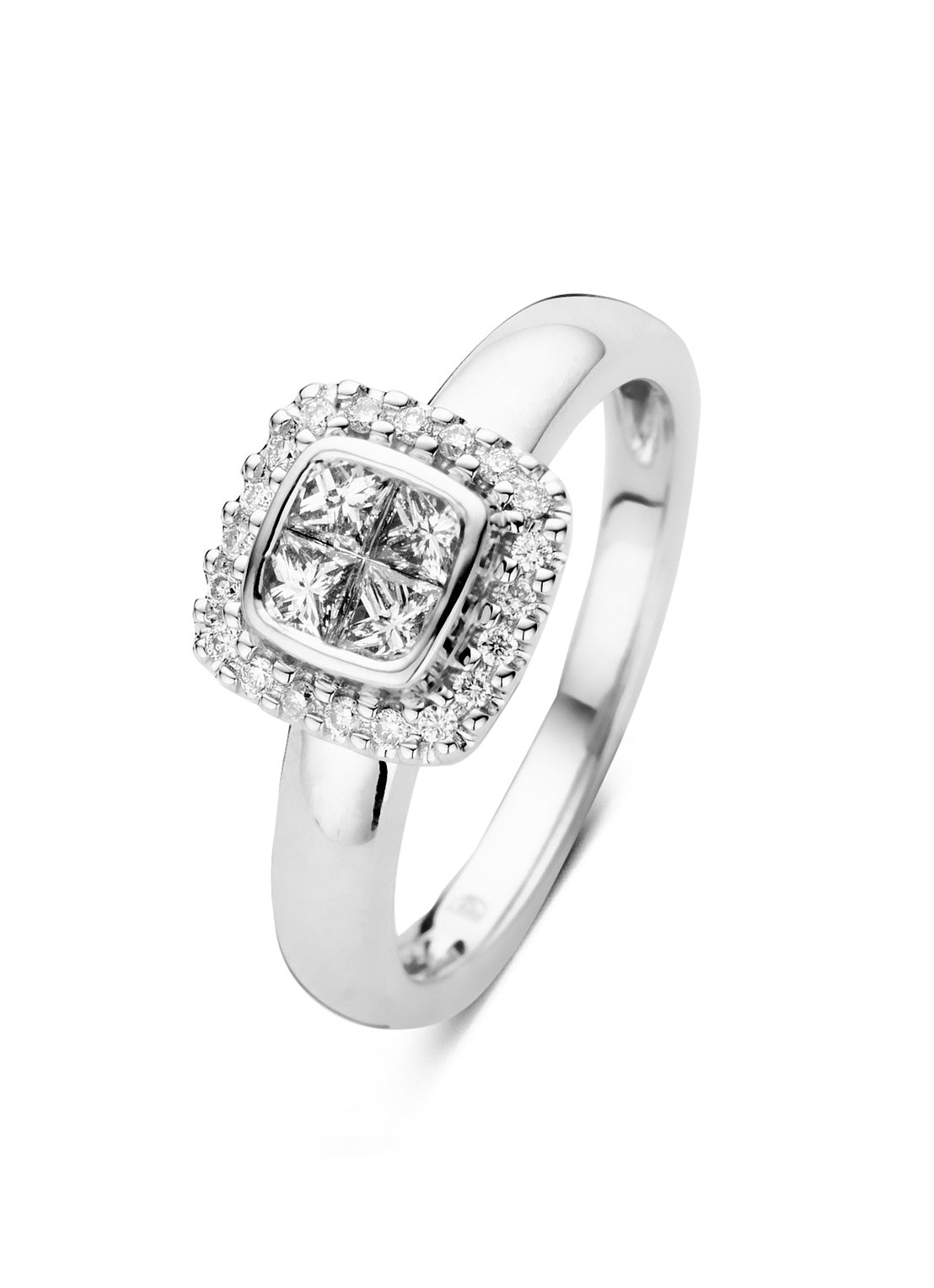 Witgouden ring, 0.57 ct diamant, Fourever