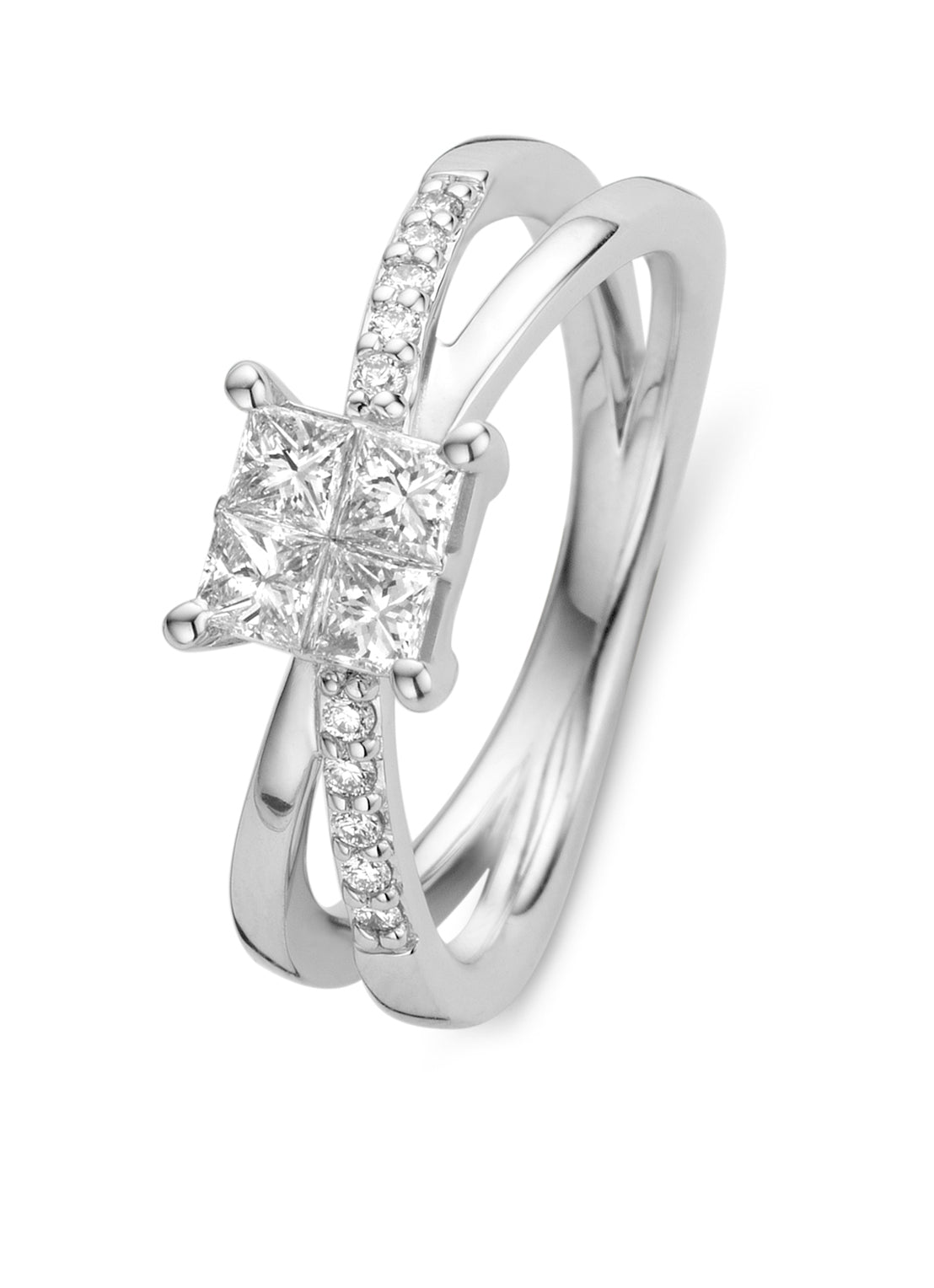 Witgouden ring, 0.53 ct diamant, Fourever