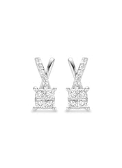 Witgouden oorsieraden, 0.54 ct diamant, Fourever